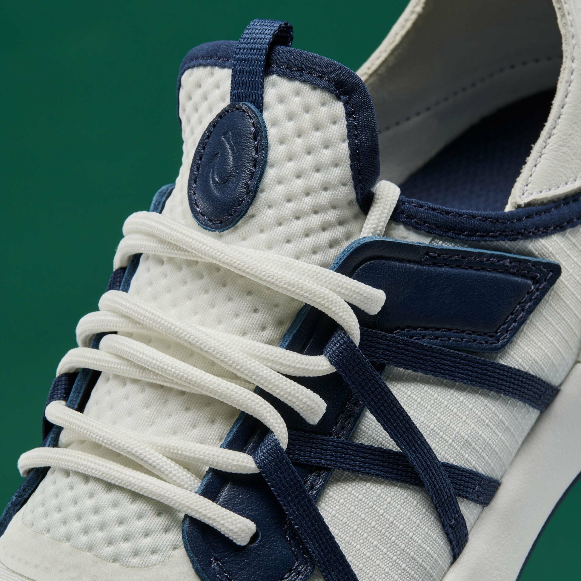 Olukai Manele Breathable Golf Shoes - Bright White / Mood Indigo