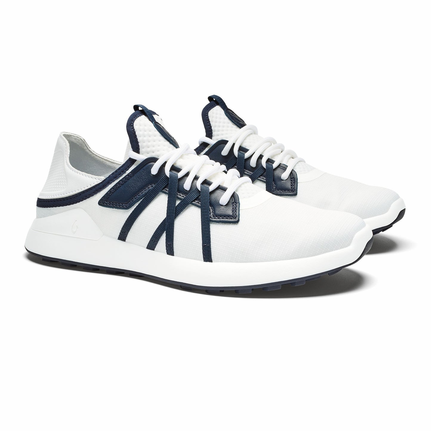 Olukai Manele Breathable Golf Shoes - Bright White / Mood Indigo