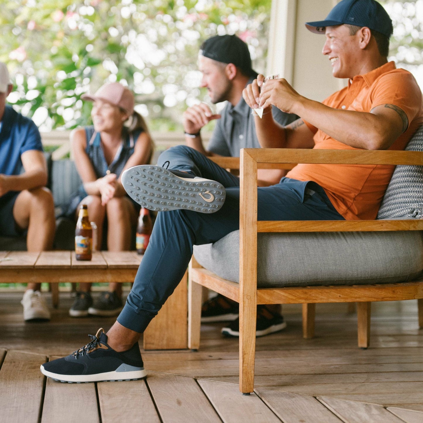 Olukai OluKai Kā‘anapali Golf Shoe - Trench Blue / Sea Ice
