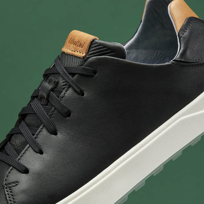 Olukai Wai‘alae Waterproof Leather Golf Shoes - Black