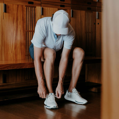 Olukai Mākena Waterproof Golf Shoes - White Sand