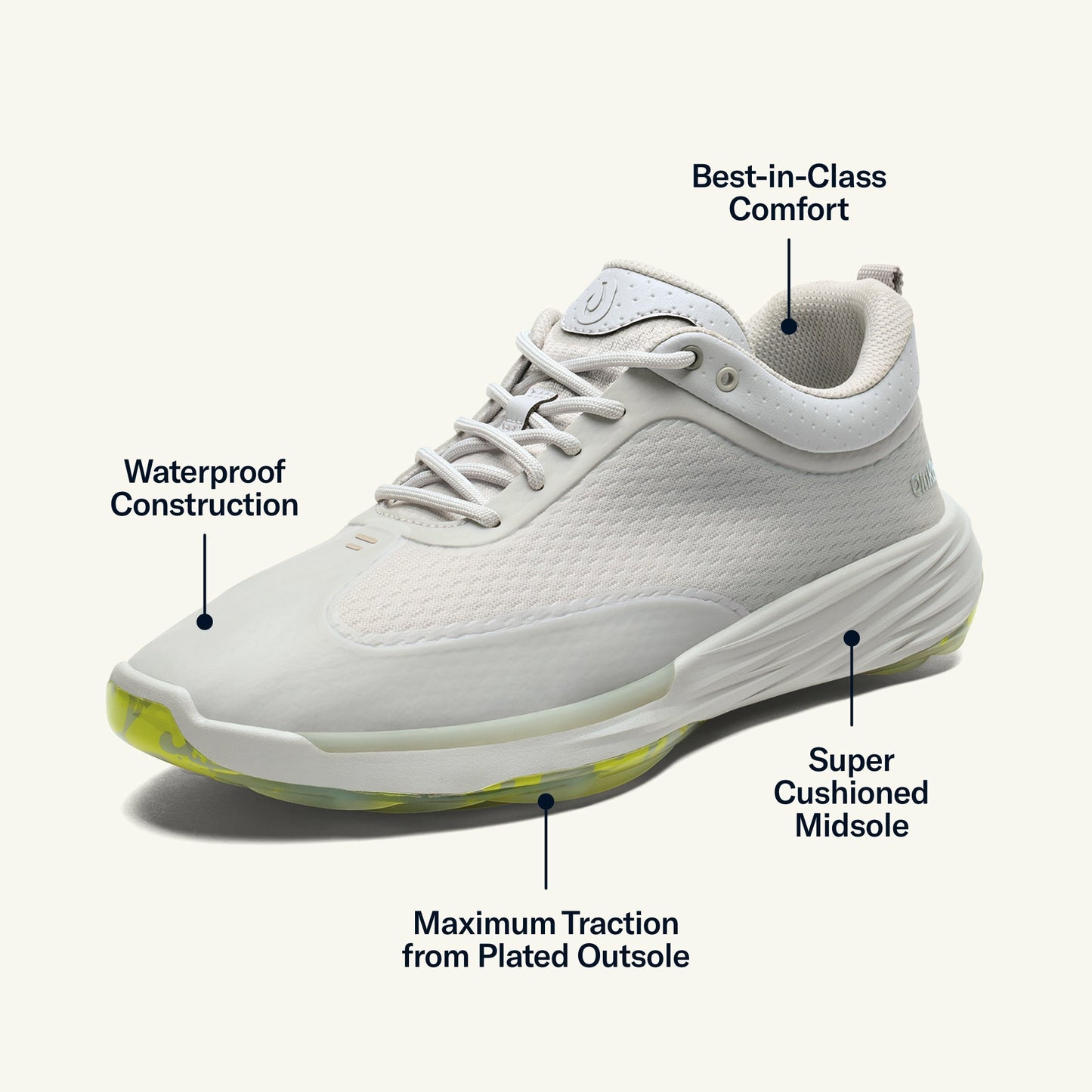Olukai Mākena Waterproof Golf Shoes - Sterling