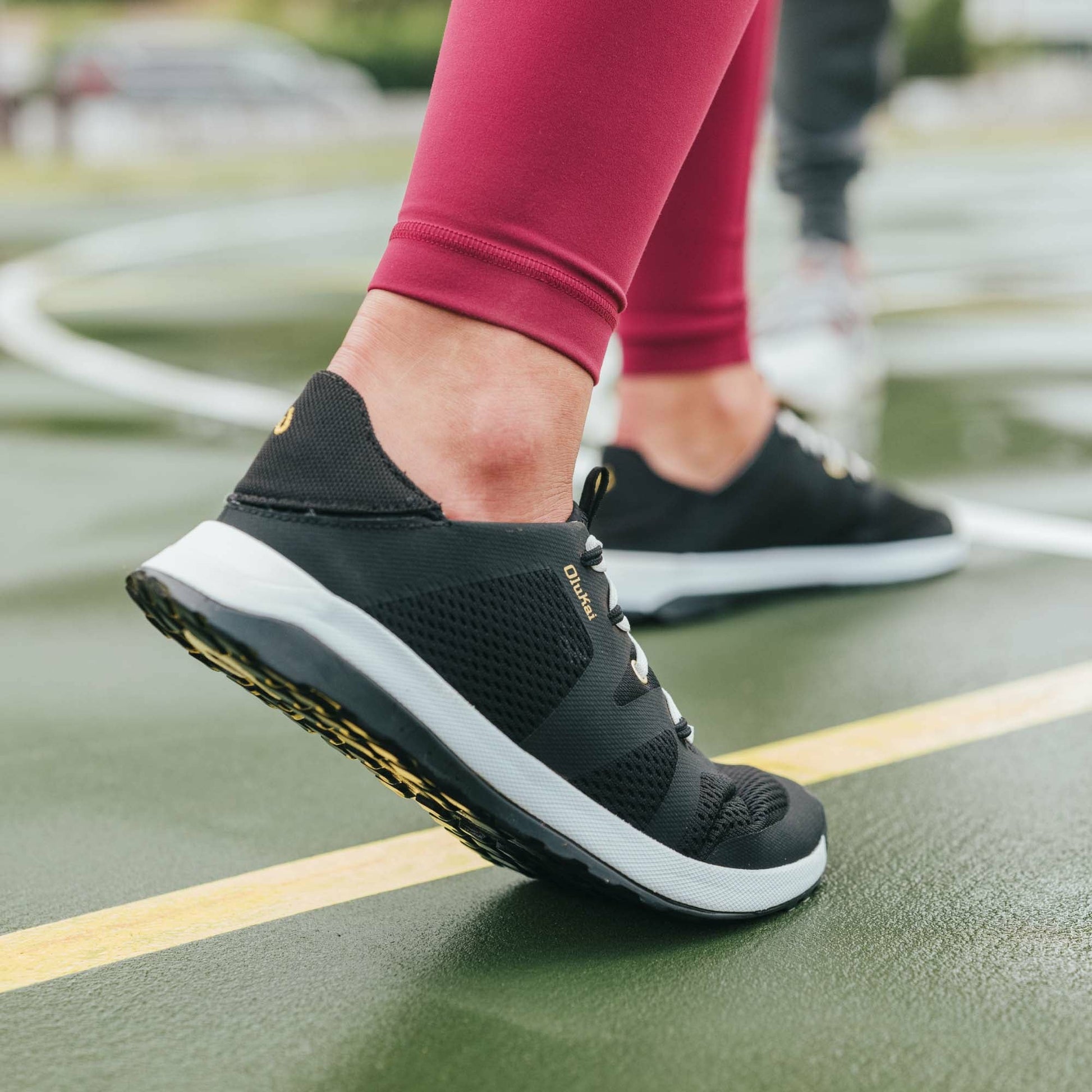 Olukai Huia Athleisure Shoes - Black