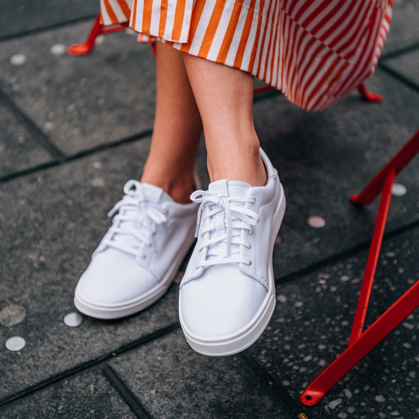 Olukai Pehuea Lī ‘Ili Leather Sneakers - White