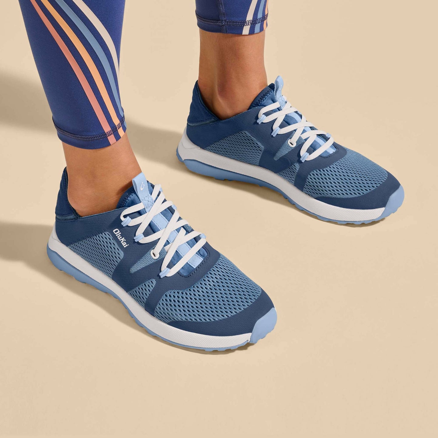 Olukai Huia Athleisure Shoes - Vintage Blue / Sea Ice
