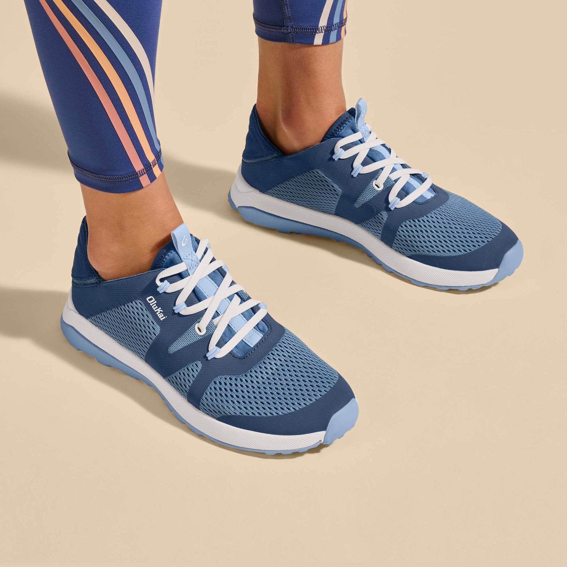 Olukai Huia Athleisure Shoes - Vintage Blue / Sea Ice