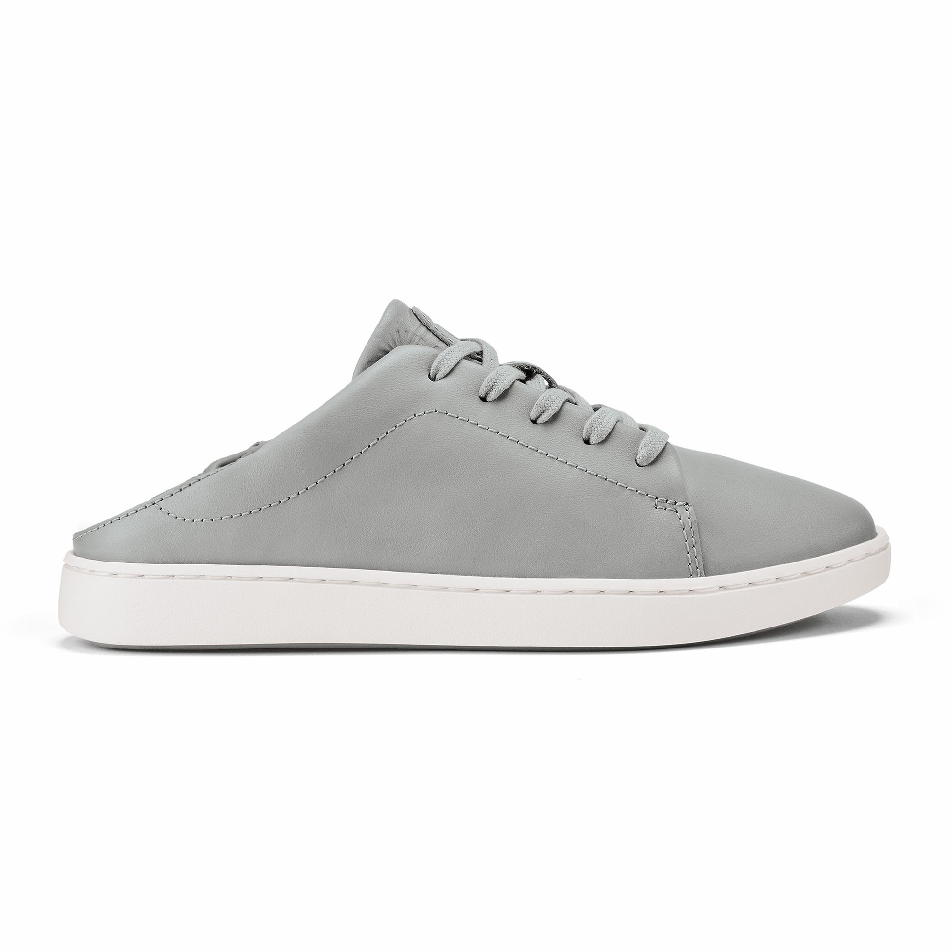 Olukai Pehuea Lī ‘Ili Leather Sneakers - Ash