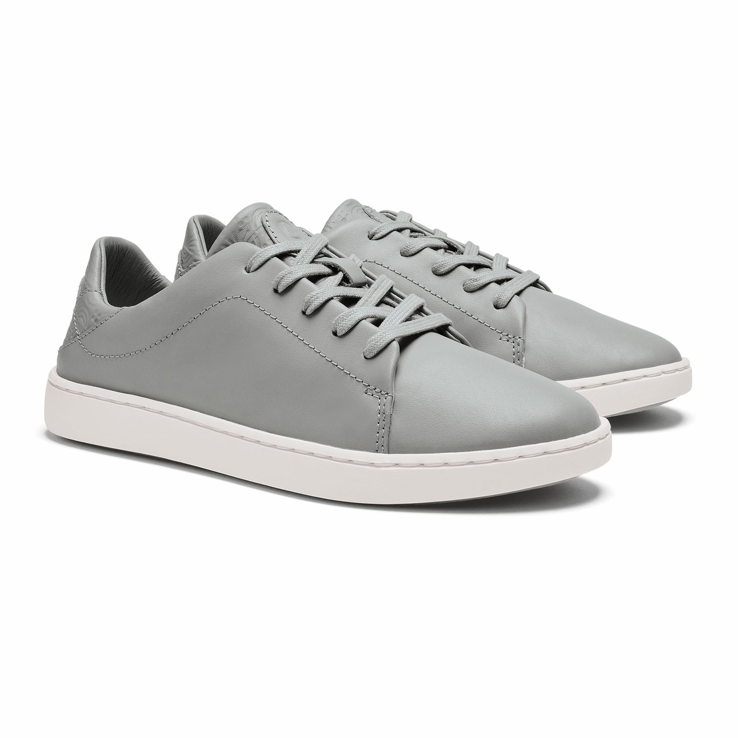 Olukai Pehuea Lī ‘Ili Leather Sneakers - Ash