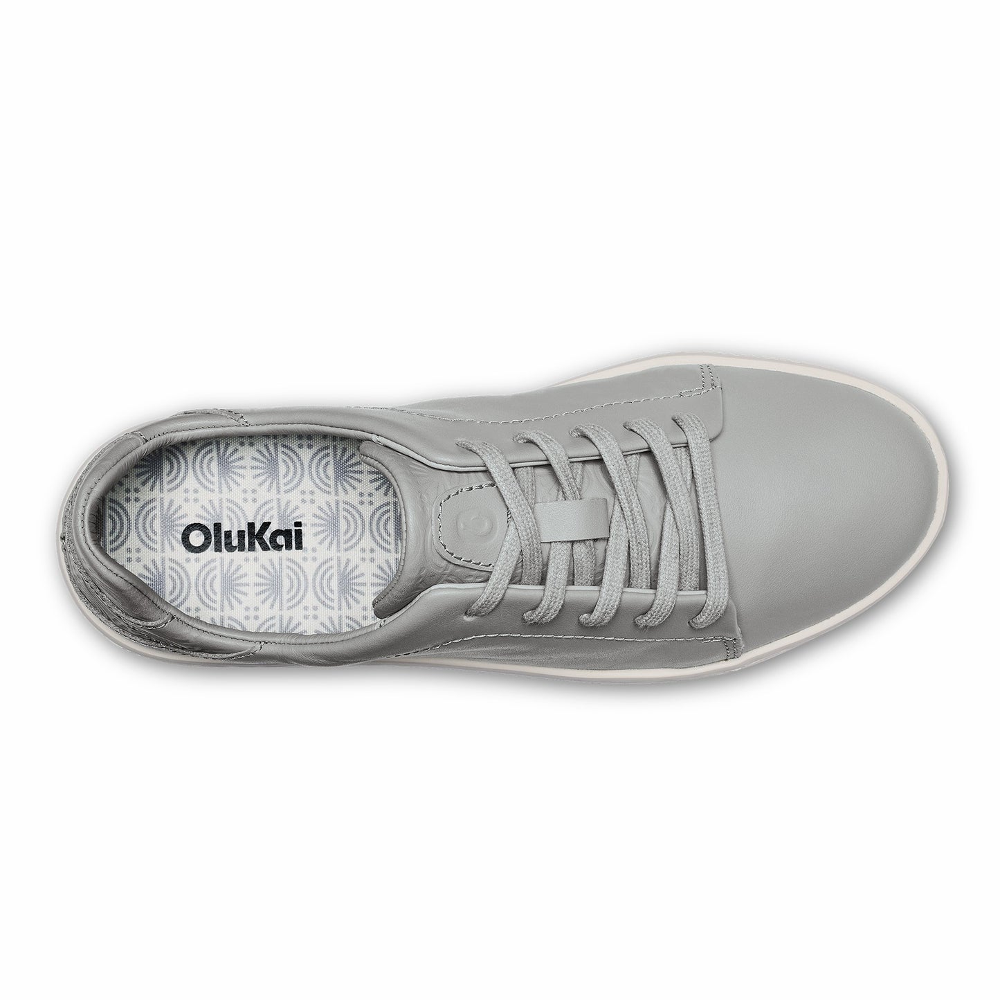 Olukai Pehuea Lī ‘Ili Leather Sneakers - Ash