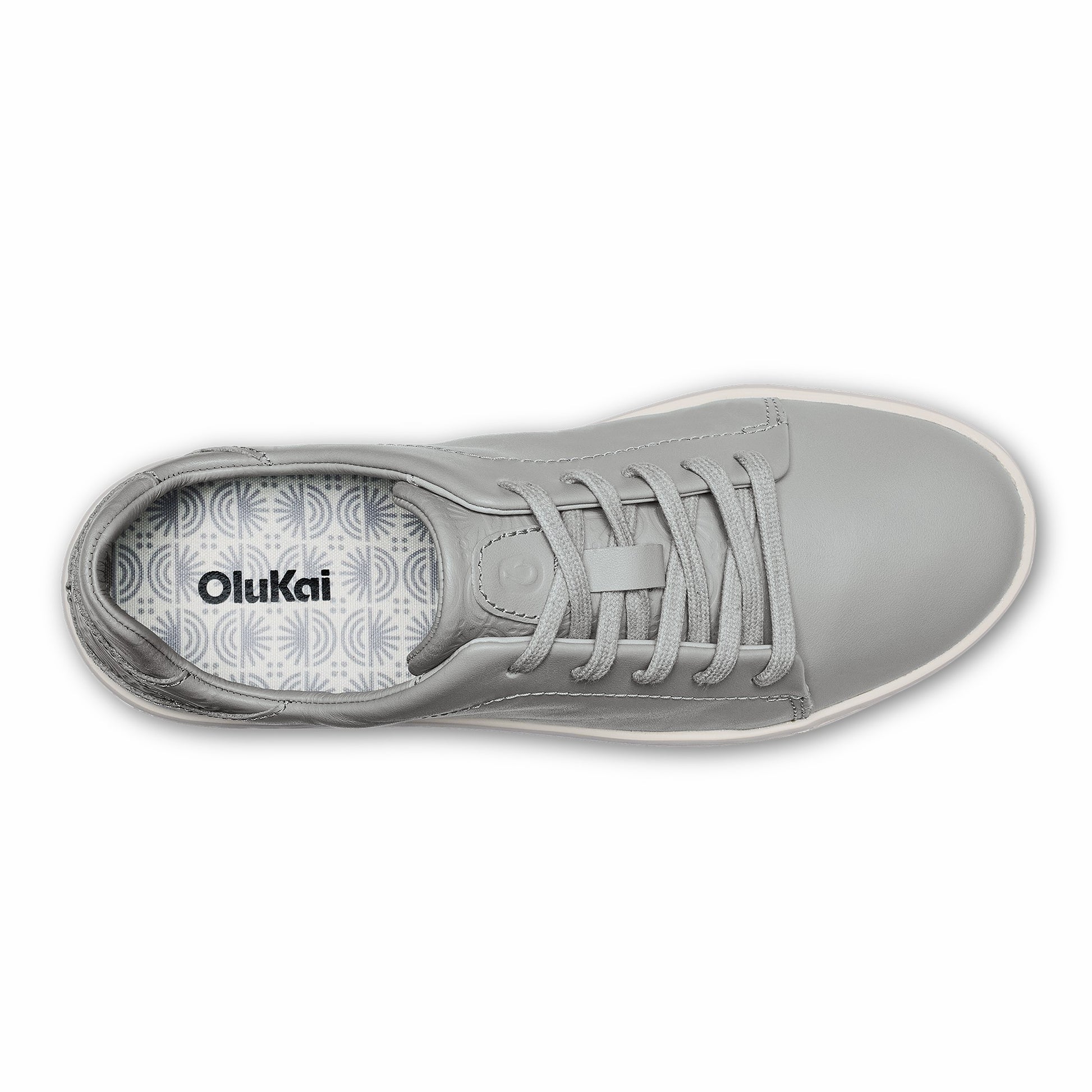 Olukai Pehuea Lī ‘Ili Leather Sneakers - Ash