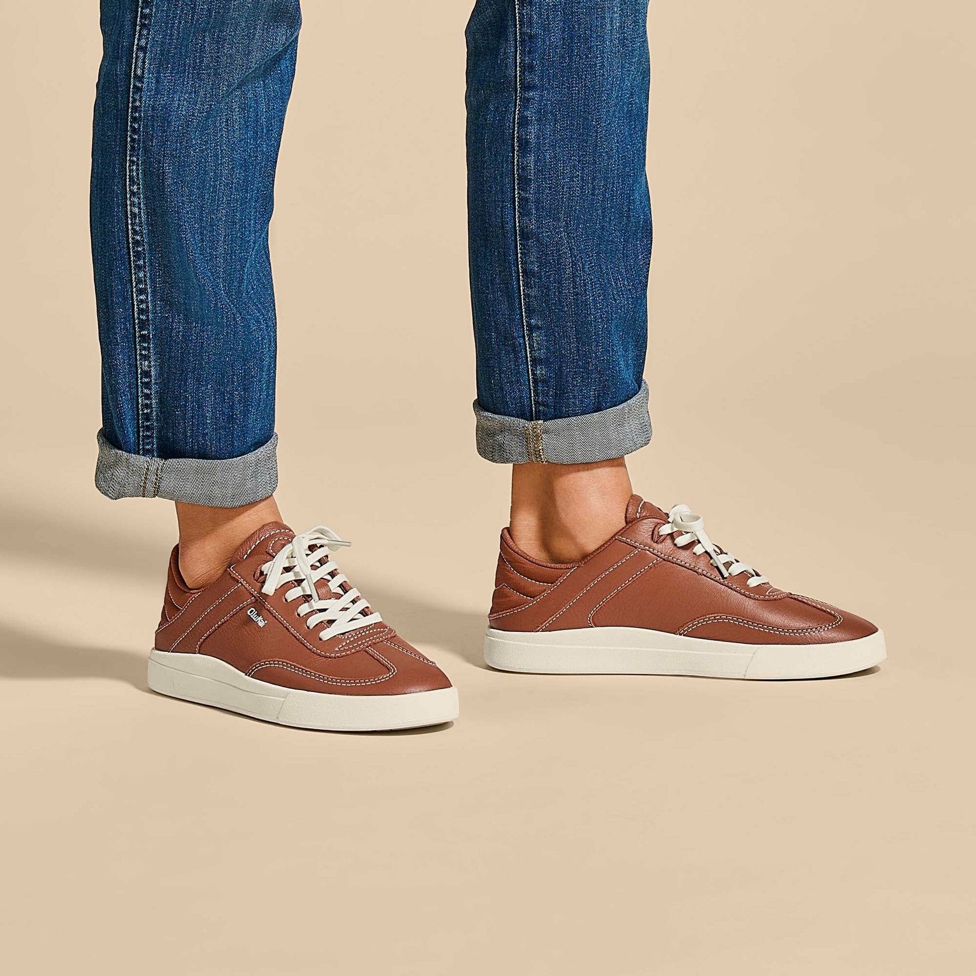 Olukai Hā‘upu Leather Sneakers - Fox