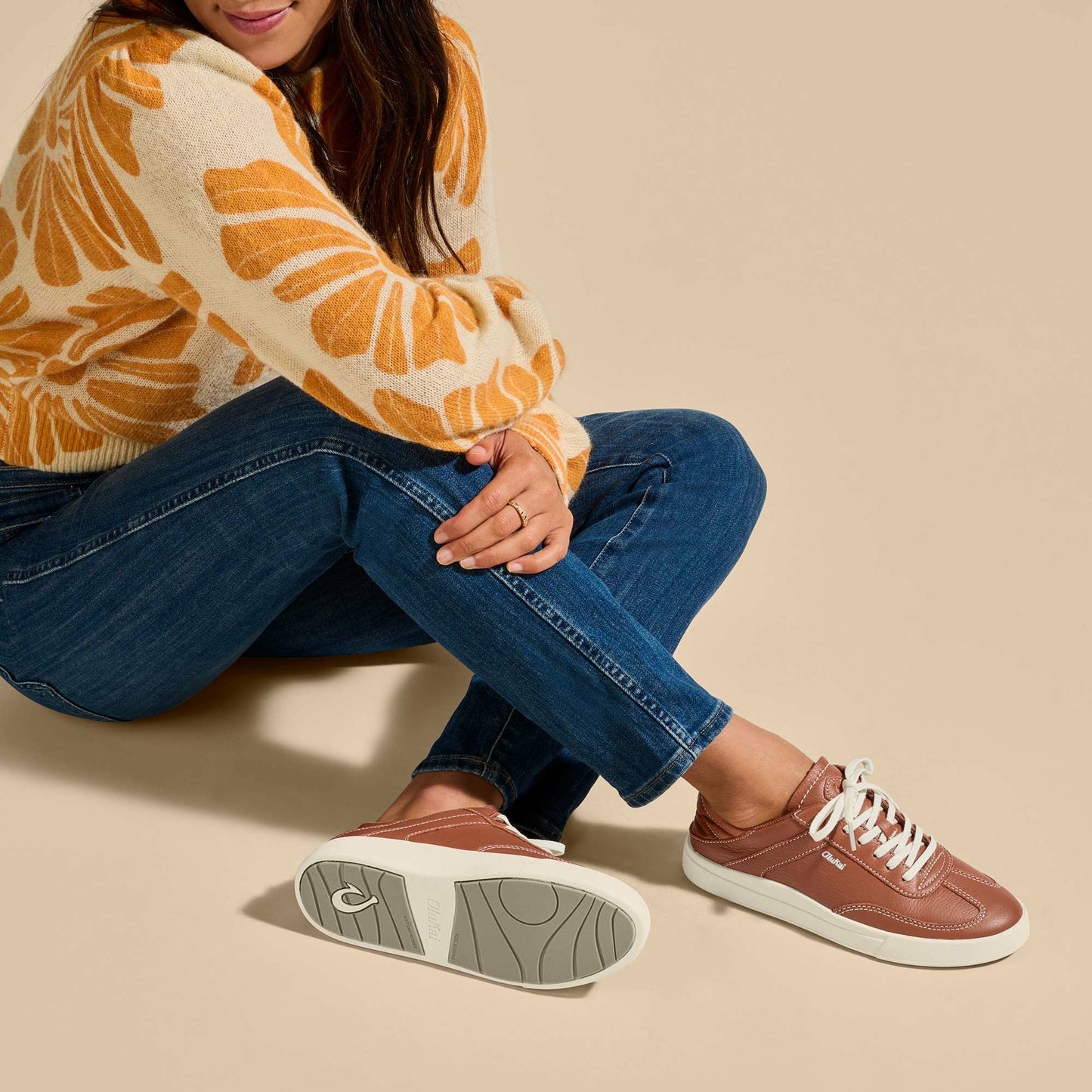 Olukai Hā‘upu Leather Sneakers - Fox
