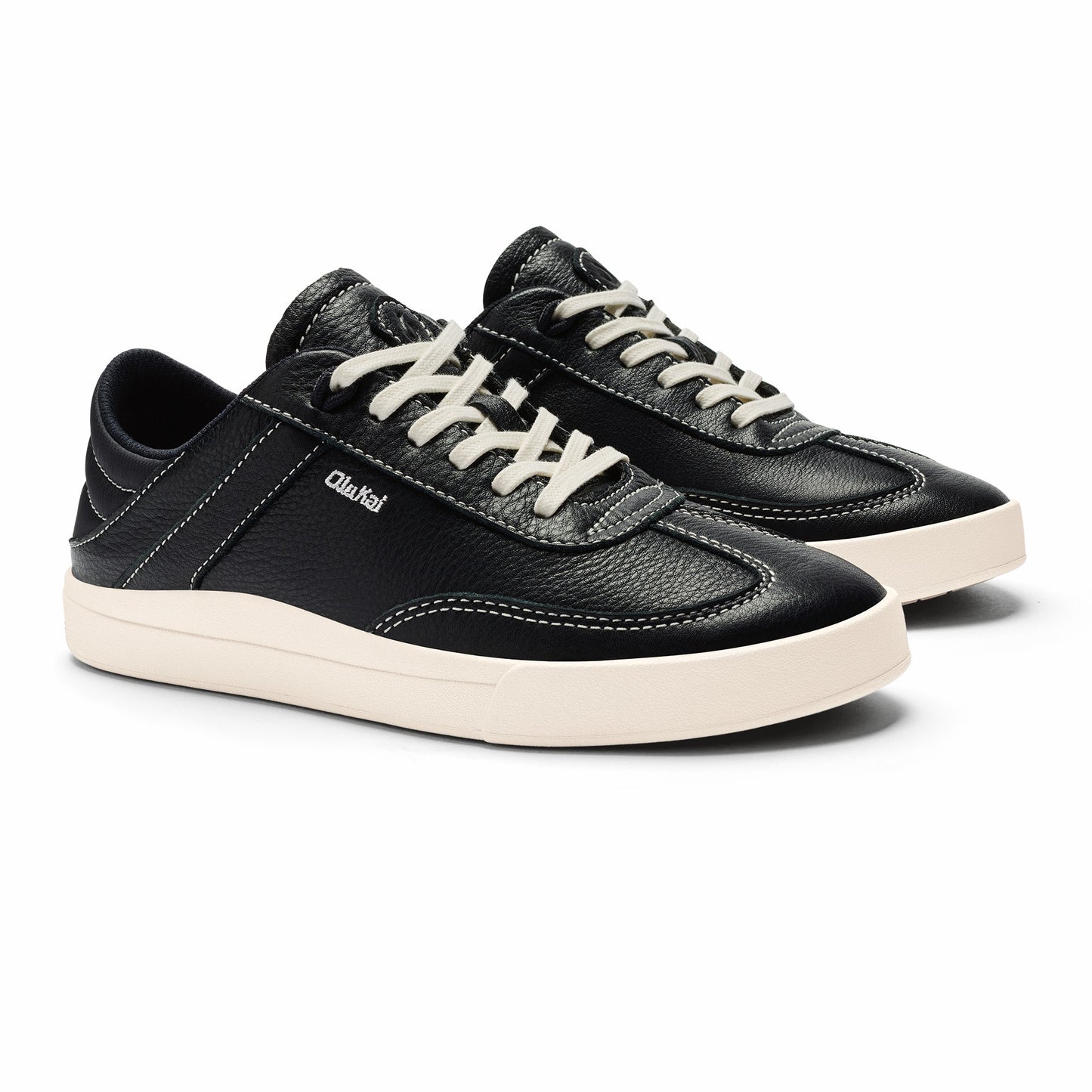 Olukai Hā‘upu Leather Sneakers - Onyx