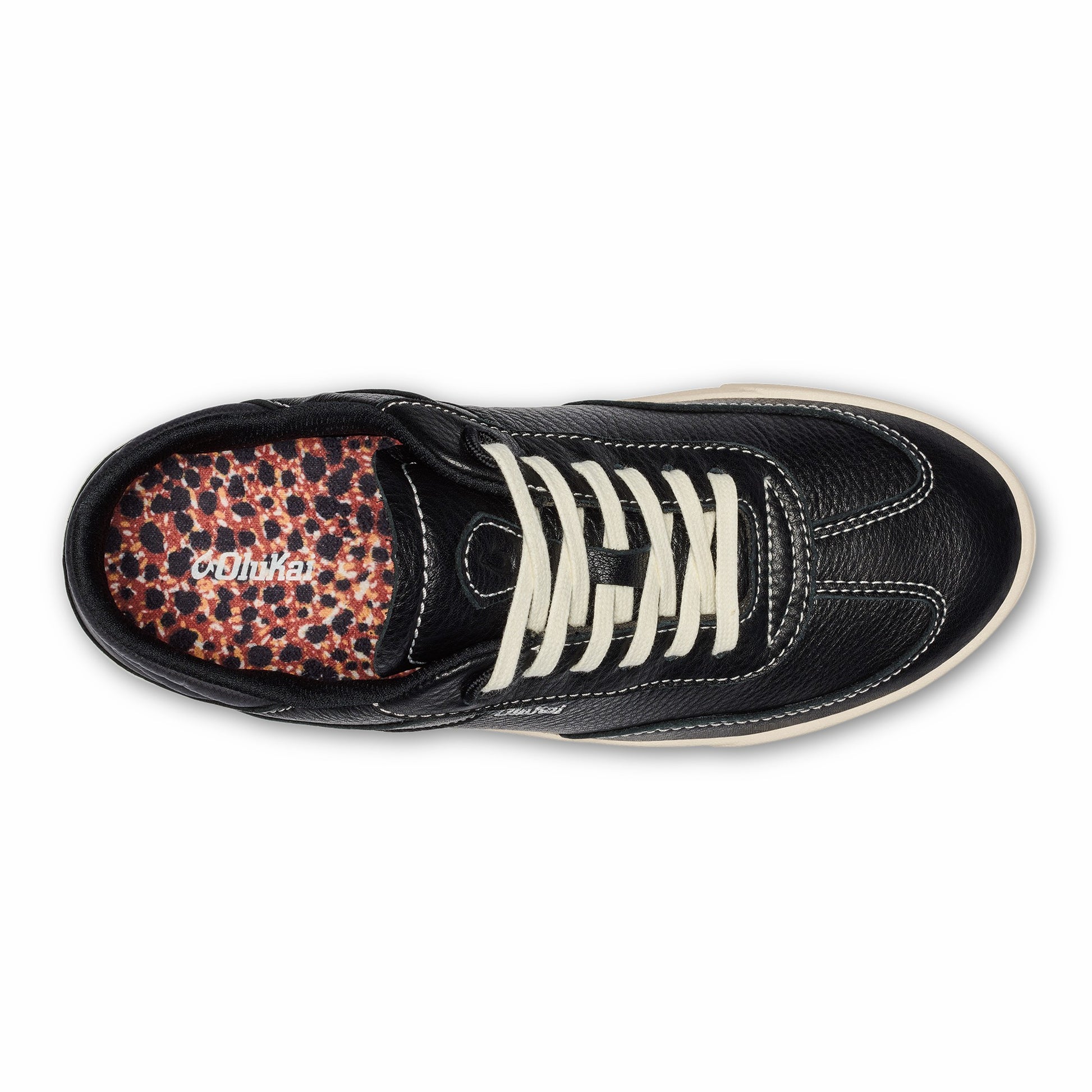 Olukai Hā‘upu Leather Sneakers - Onyx