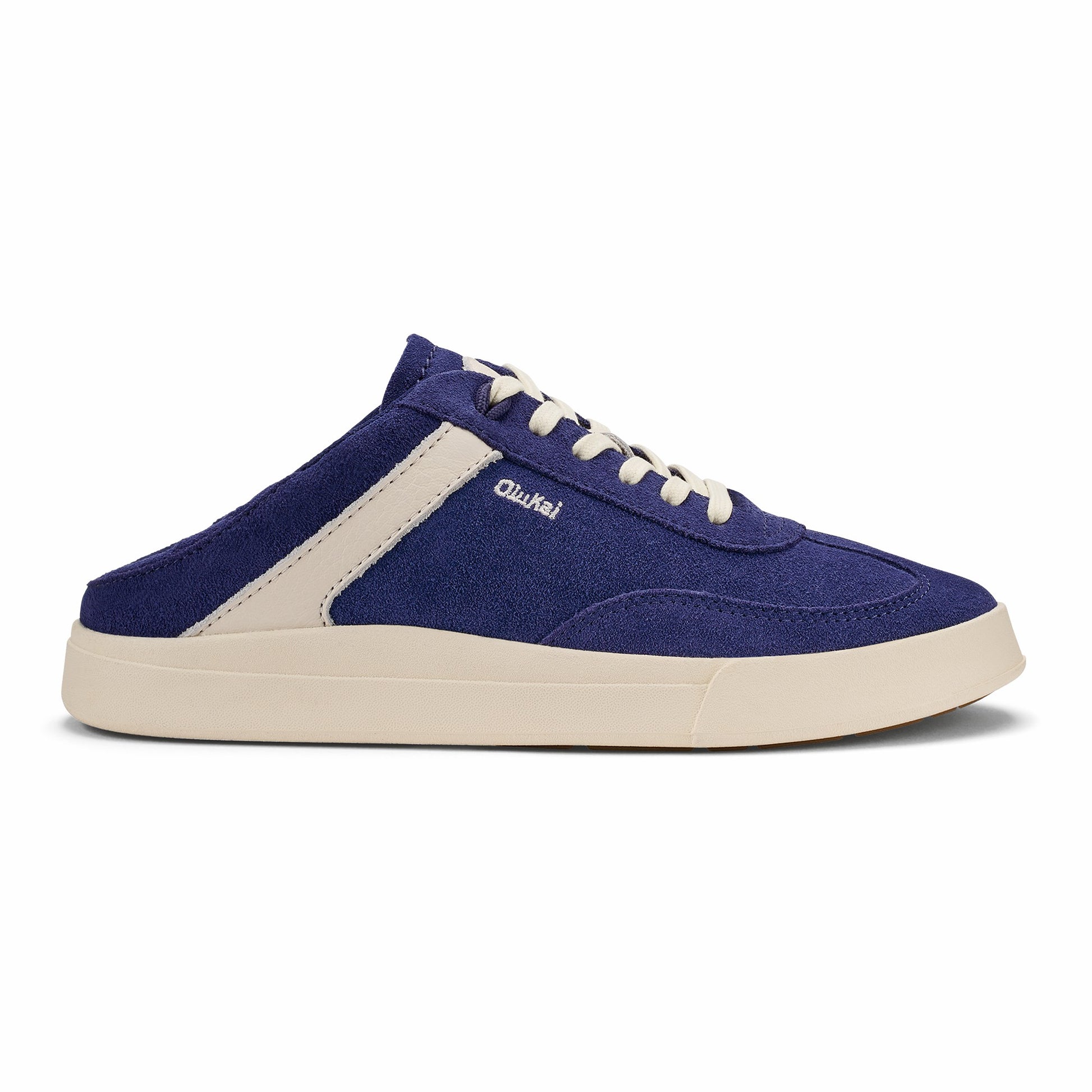 Olukai Hā‘upu Leather Sneakers - Navy / Off White