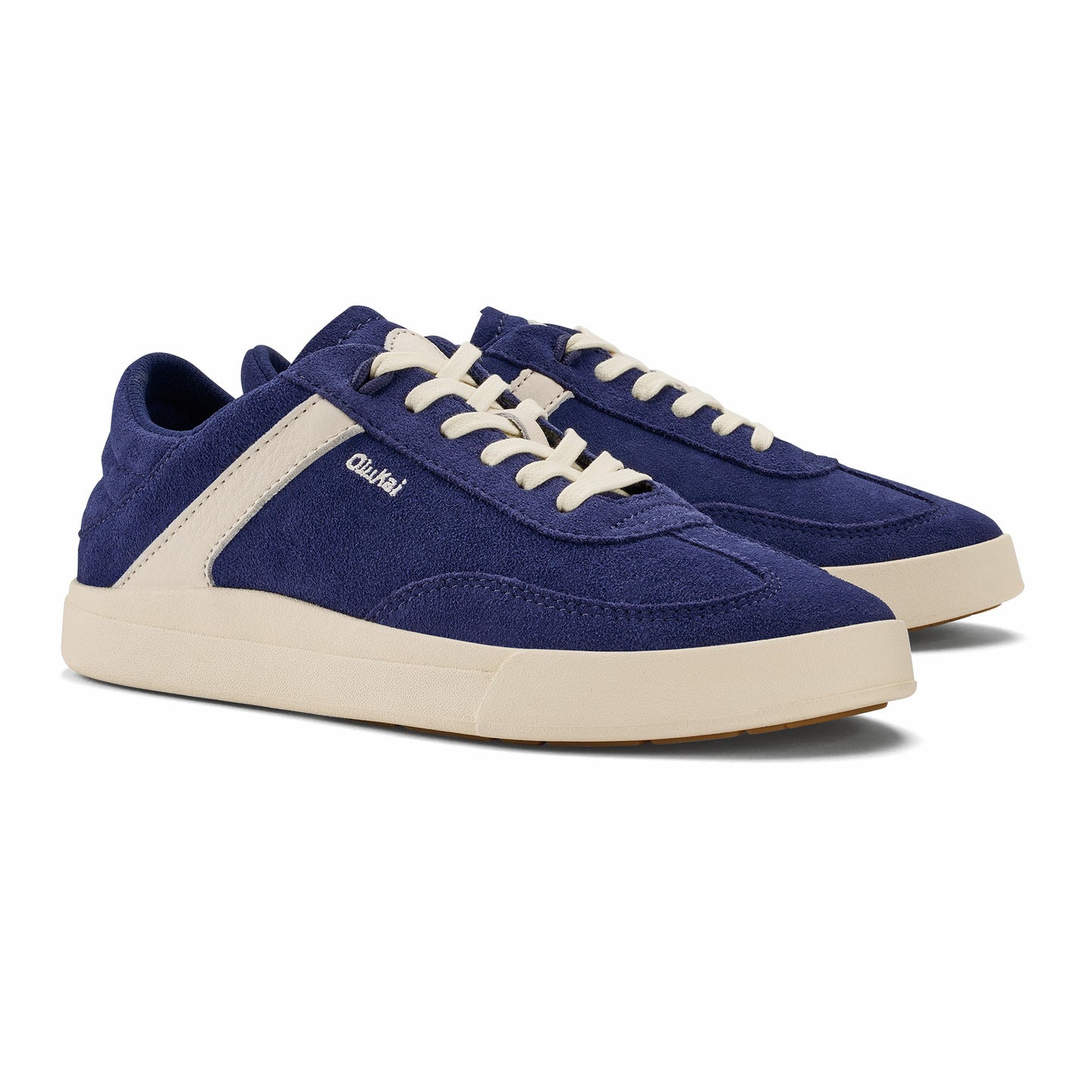 Olukai Hā‘upu Leather Sneakers - Navy / Off White