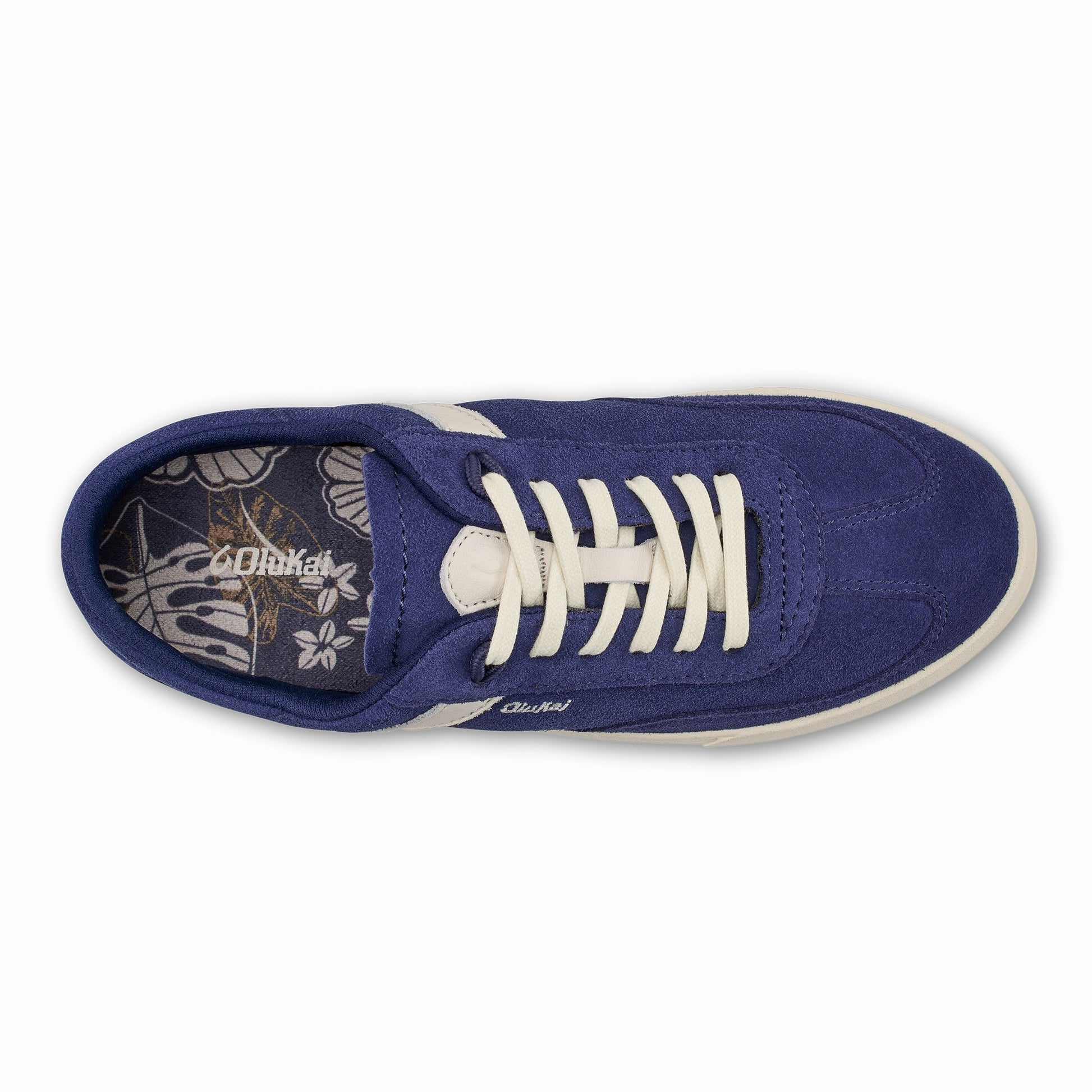 Olukai Hā‘upu Leather Sneakers - Navy / Off White