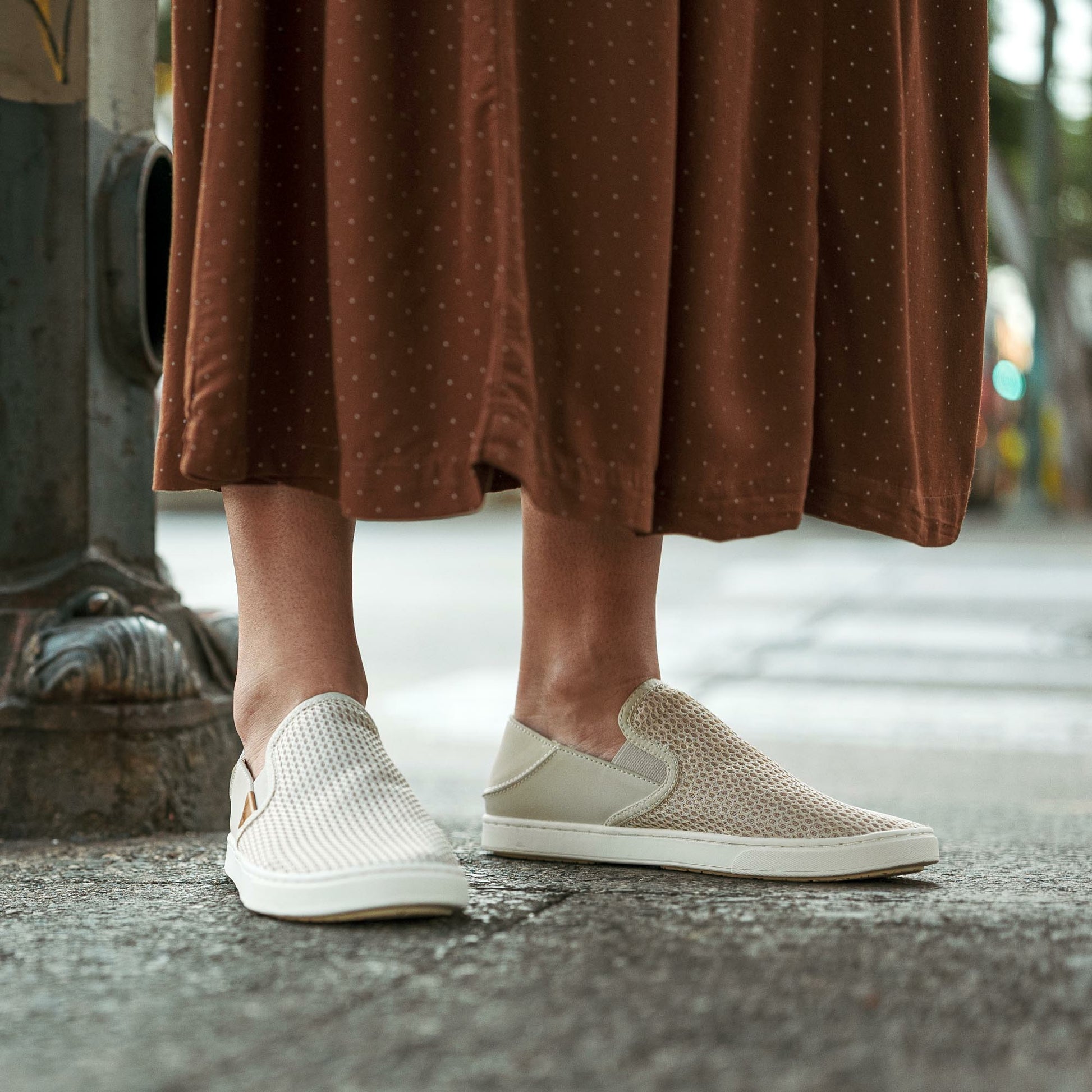 Olukai Pehuea Breathable Slip-On Sneakers - Tapa