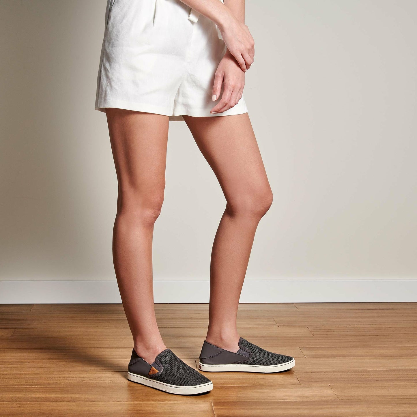 Olukai Pehuea Breathable Slip-On Sneakers - Pavement