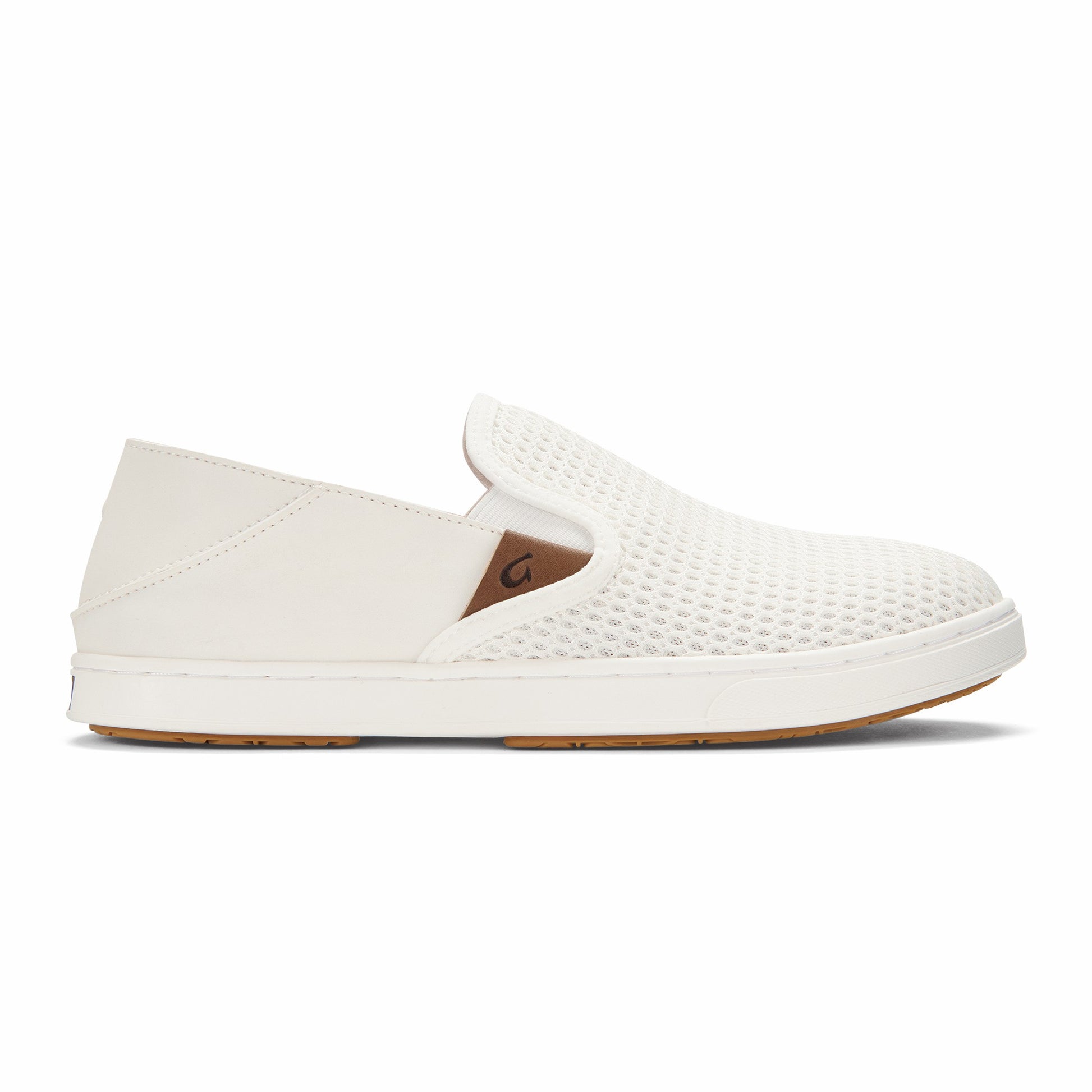 Olukai Pehuea Breathable Slip-On Sneakers - Bright White