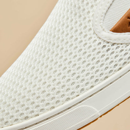 Olukai Pehuea Breathable Slip-On Sneakers - Bright White