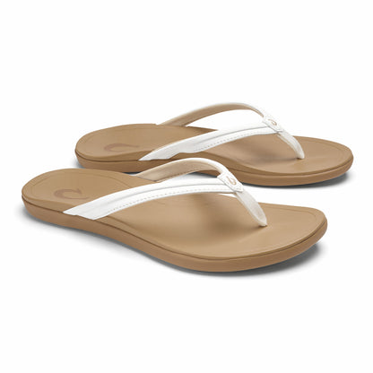 Olukai Ho‘ōpio Maluā - Bright White / Warm Sand