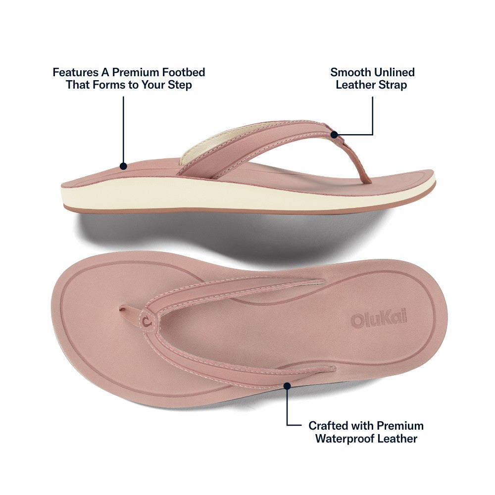 Olukai Southshore Waterproof Leather Sandals - Soft Pink