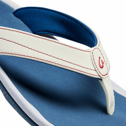Olukai ‘Ohana - Bright White / Ocean Blue