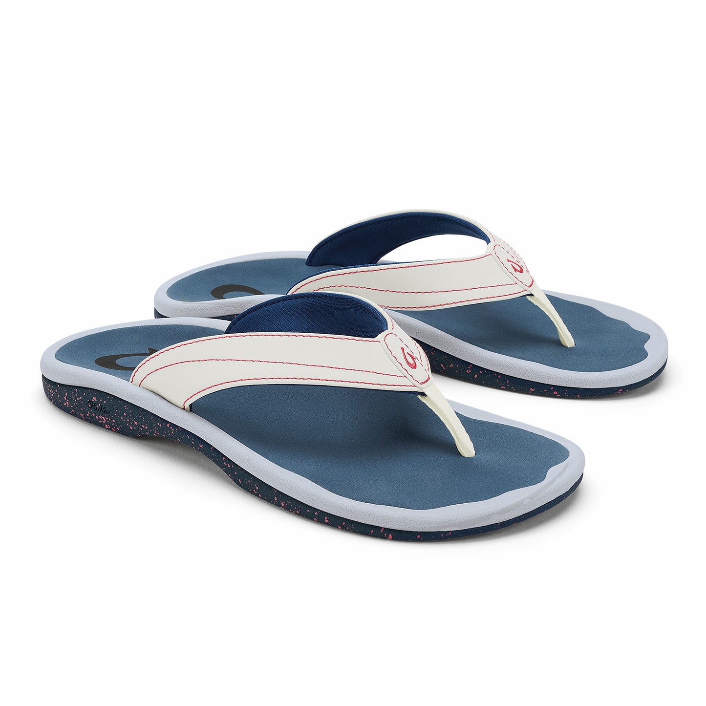 Olukai ‘Ohana - Bright White / Ocean Blue