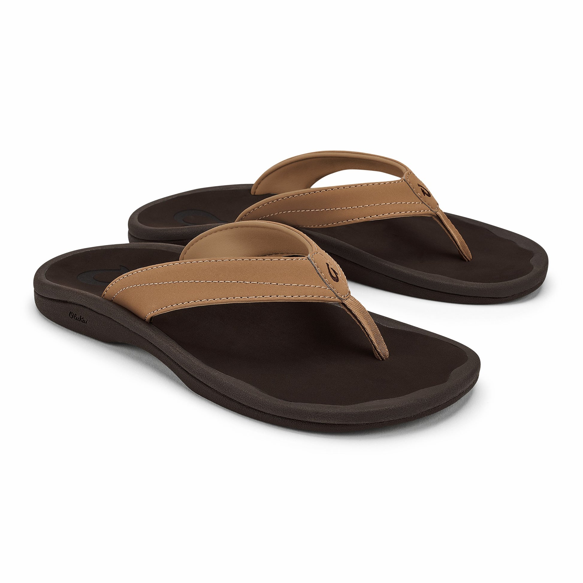 Olukai ‘Ohana Beach Sandals - Almond / Dark Java