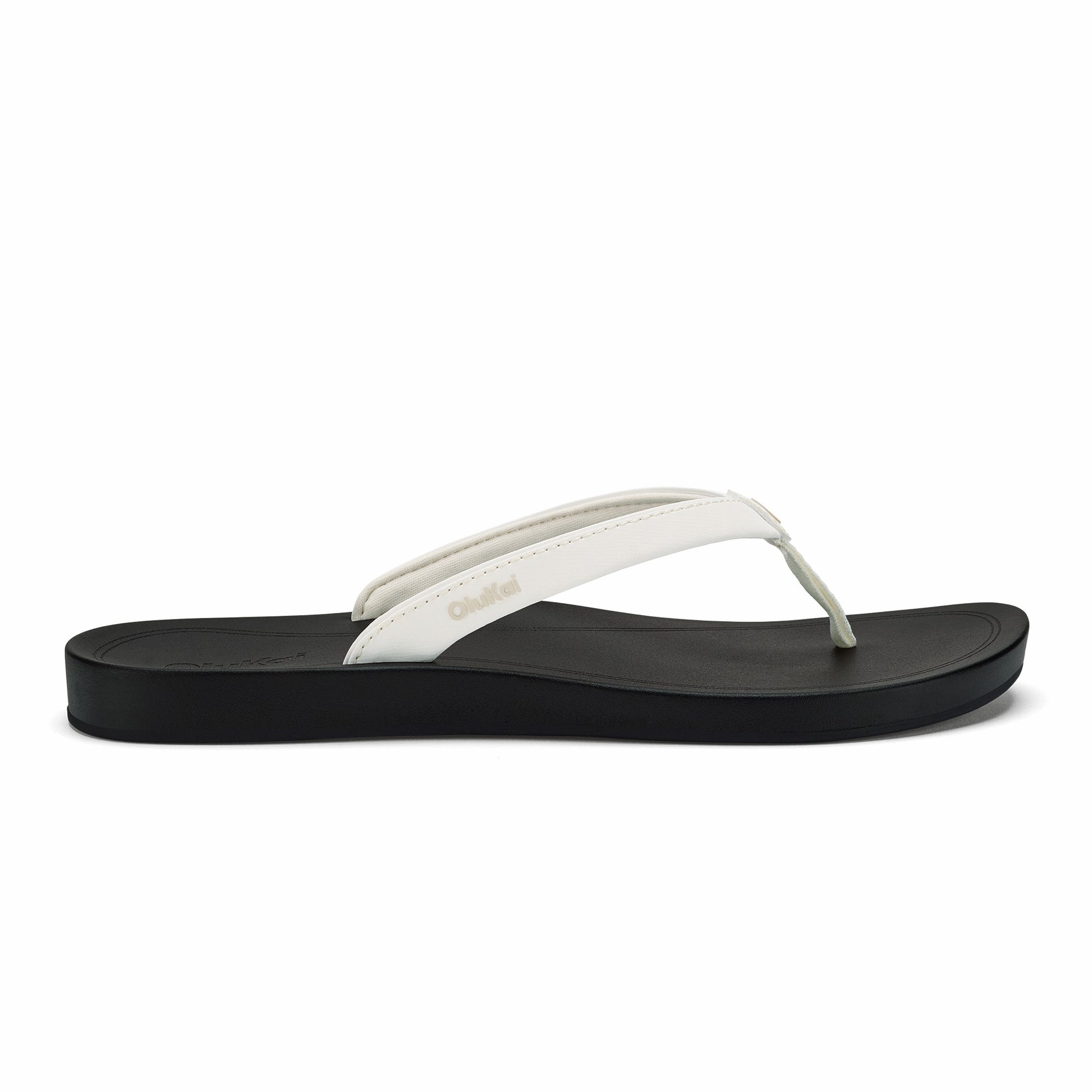 Olukai ‘Uiki Everyday Beach Sandals - Bright White / Lava Rock