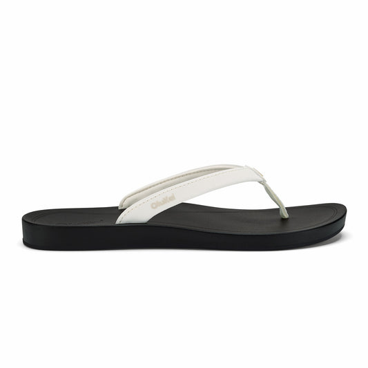 Olukai ‘Uiki Everyday Beach Sandals - Bright White / Lava Rock