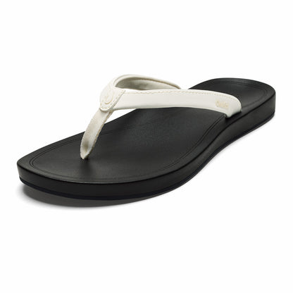Olukai ‘Uiki Everyday Beach Sandals - Bright White / Lava Rock