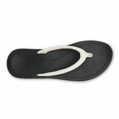 Olukai ‘Uiki Everyday Beach Sandals - Bright White / Lava Rock