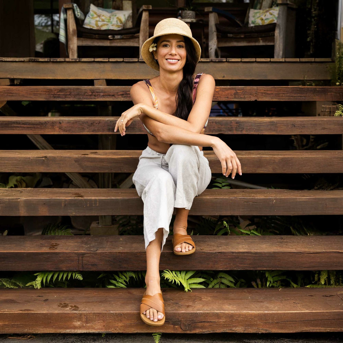 Olukai Kipe‘a ‘Olu Women‘s Slide Sandals - Sahara