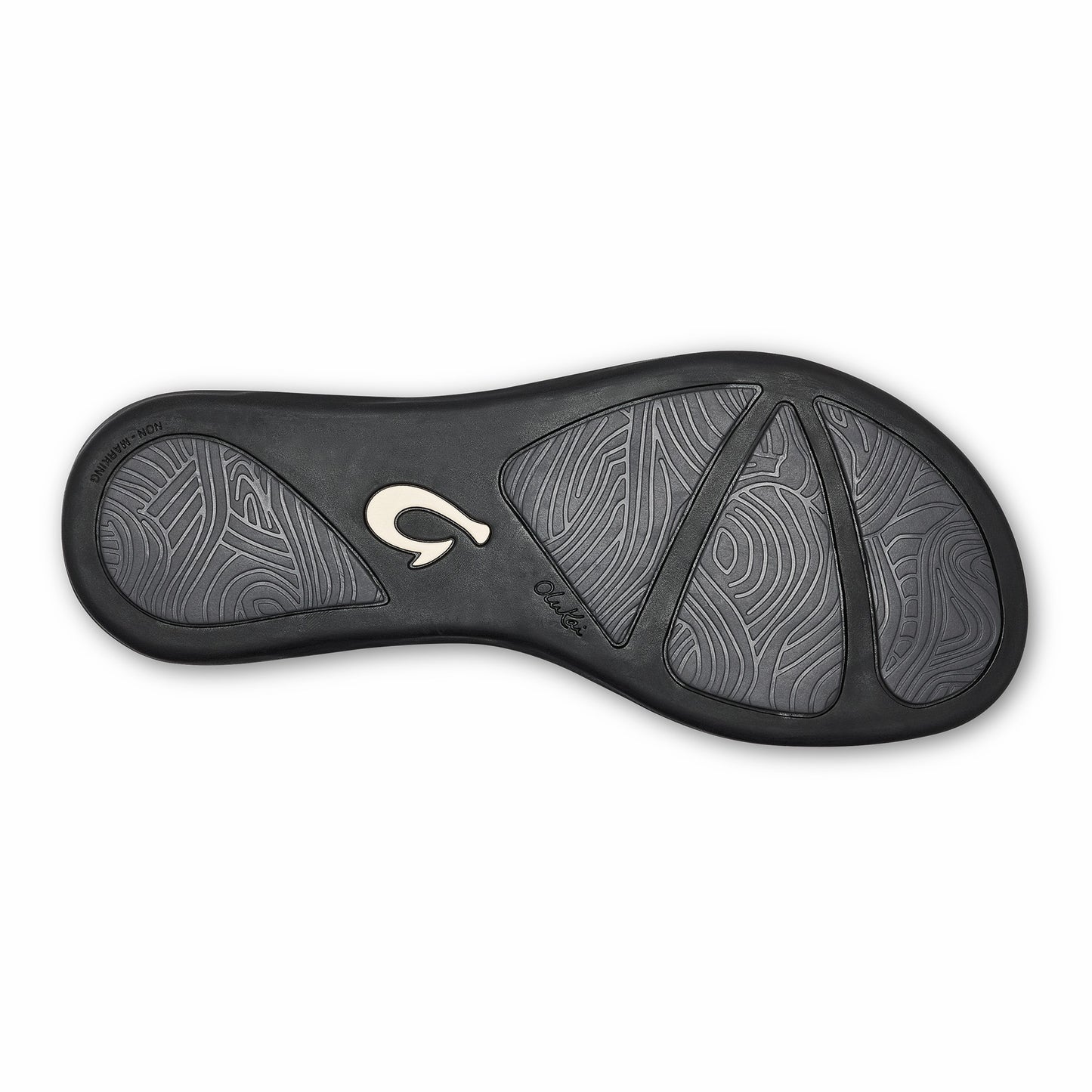 Olukai Honu Leather Beach Sandals - Black