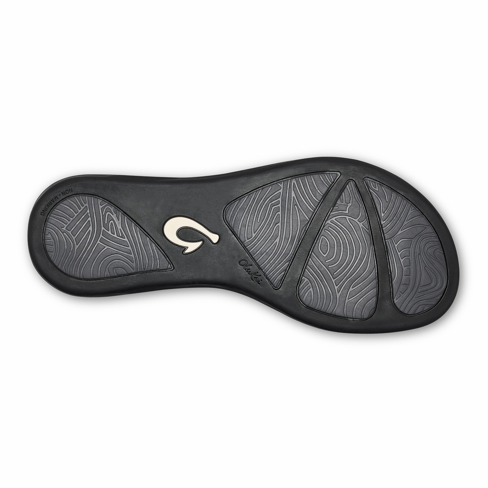 Olukai Honu Leather Beach Sandals - Black