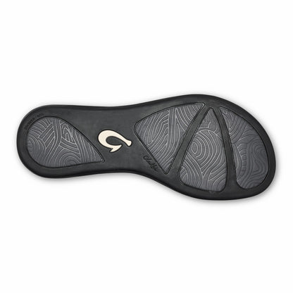 Olukai Honu Leather Beach Sandals - Black