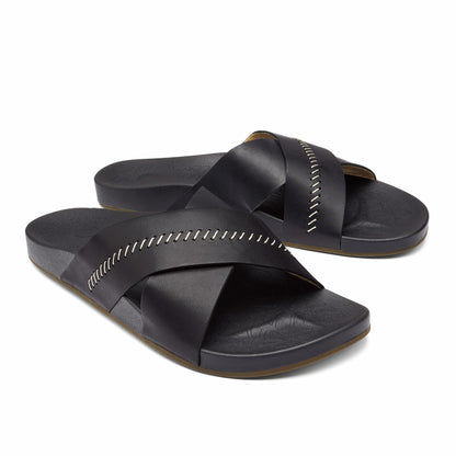 Olukai Kipe‘a ‘Olu Women‘s Slide Sandals - Black