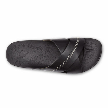 Olukai Kipe‘a ‘Olu Women‘s Slide Sandals - Black
