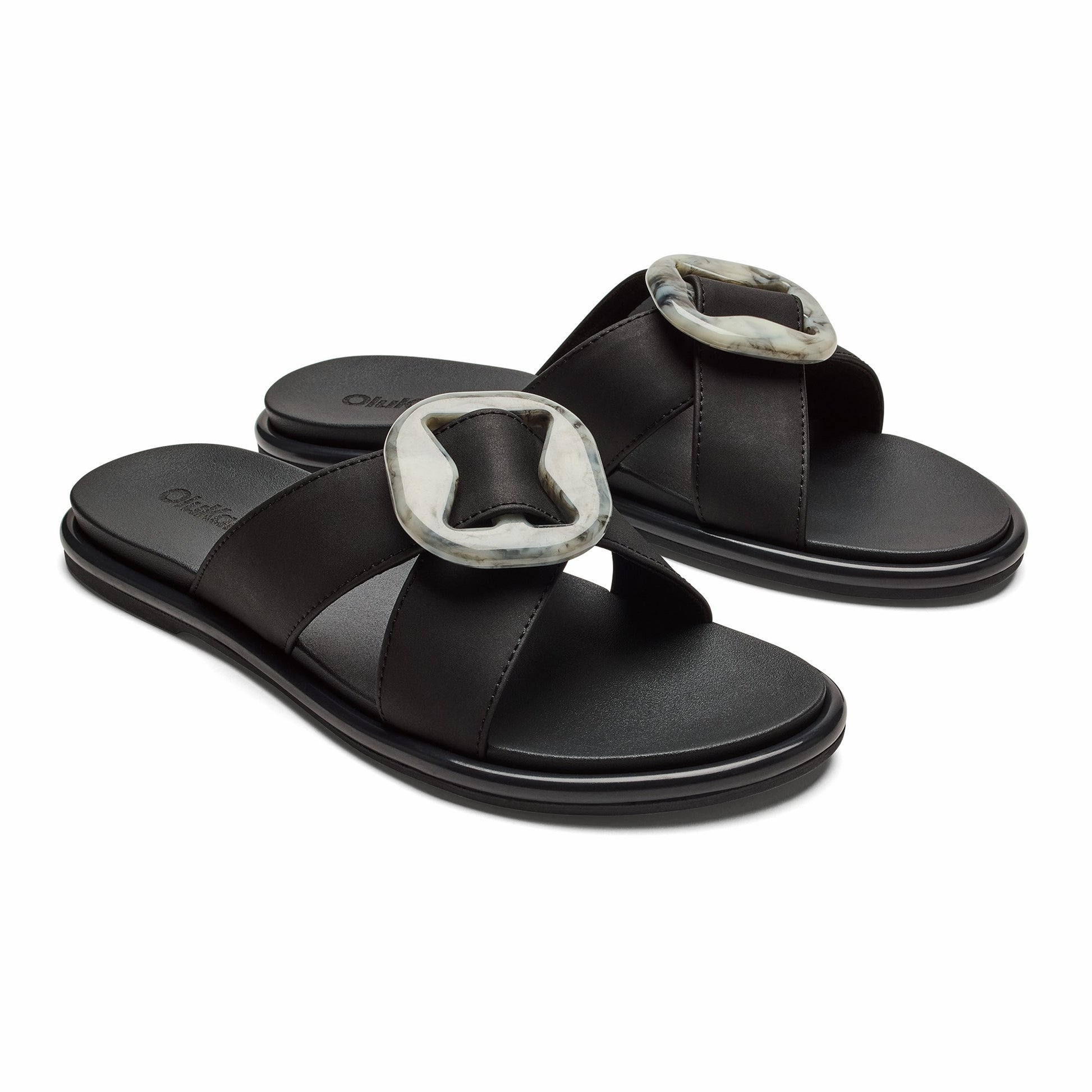 Olukai La‘i Slide Slide Beach Sandals - Lava Rock