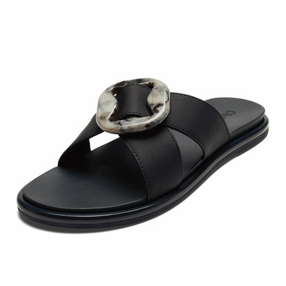 Olukai La‘i Slide Slide Beach Sandals - Lava Rock