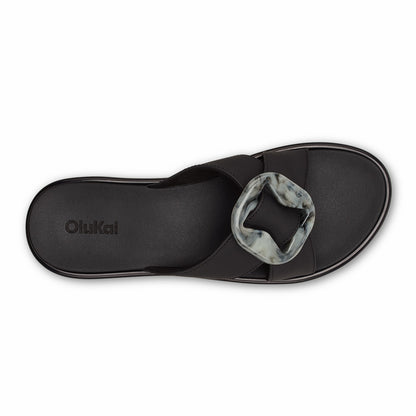 Olukai La‘i Slide Slide Beach Sandals - Lava Rock