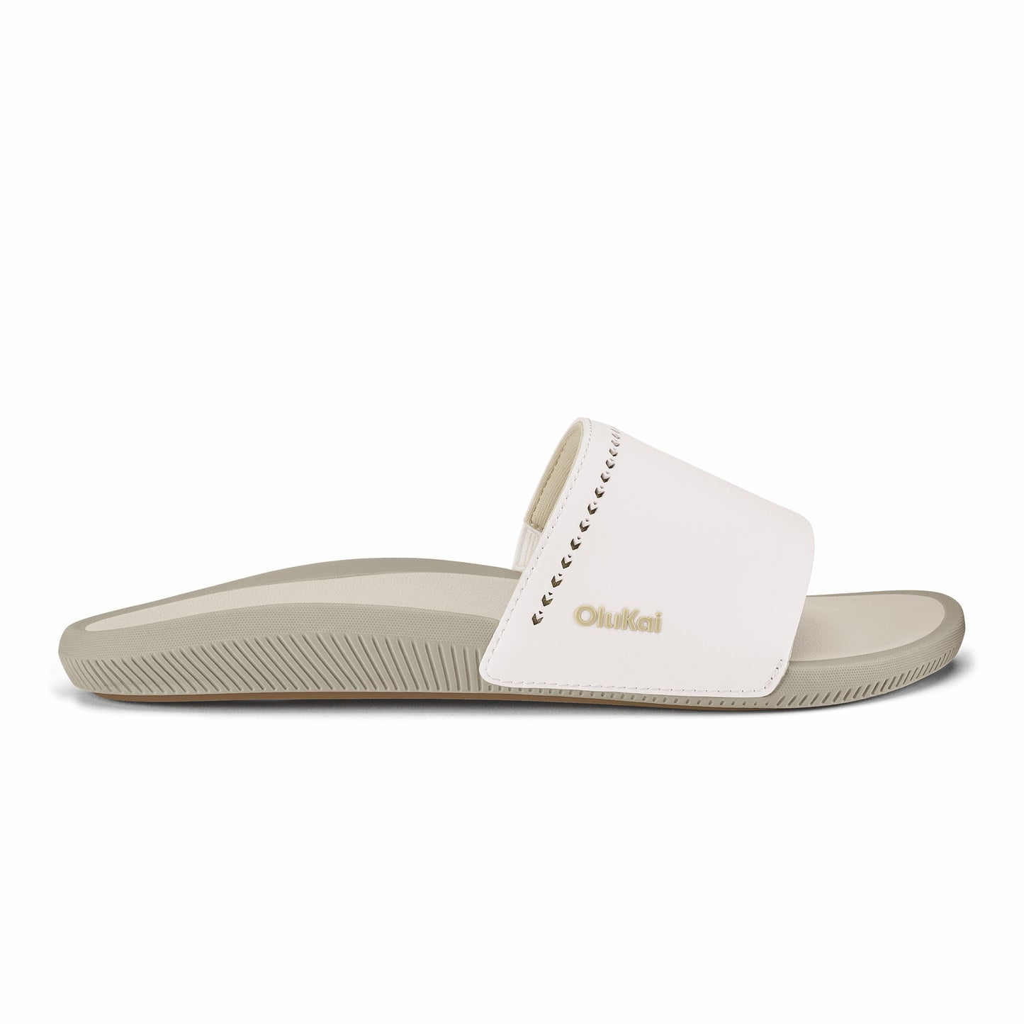 Olukai Ulele Slide - Bright White / Tapa