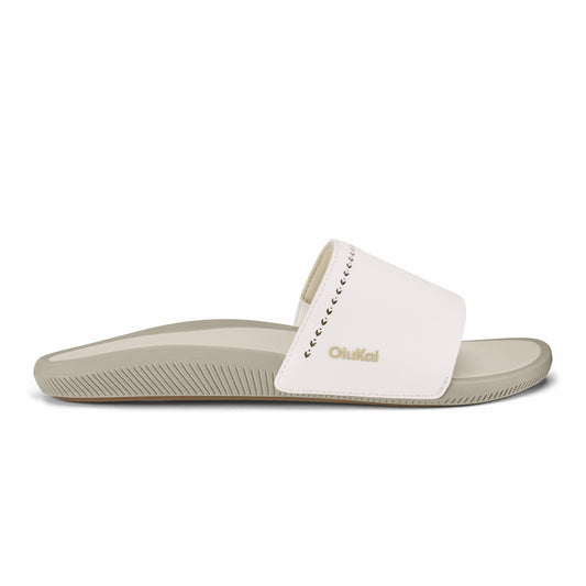 Olukai Ulele Slide - Bright White / Tapa