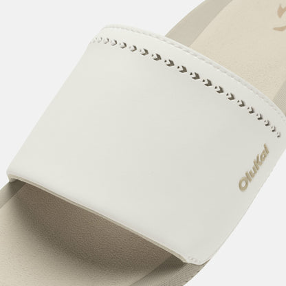 Olukai Ulele Slide - Bright White / Tapa