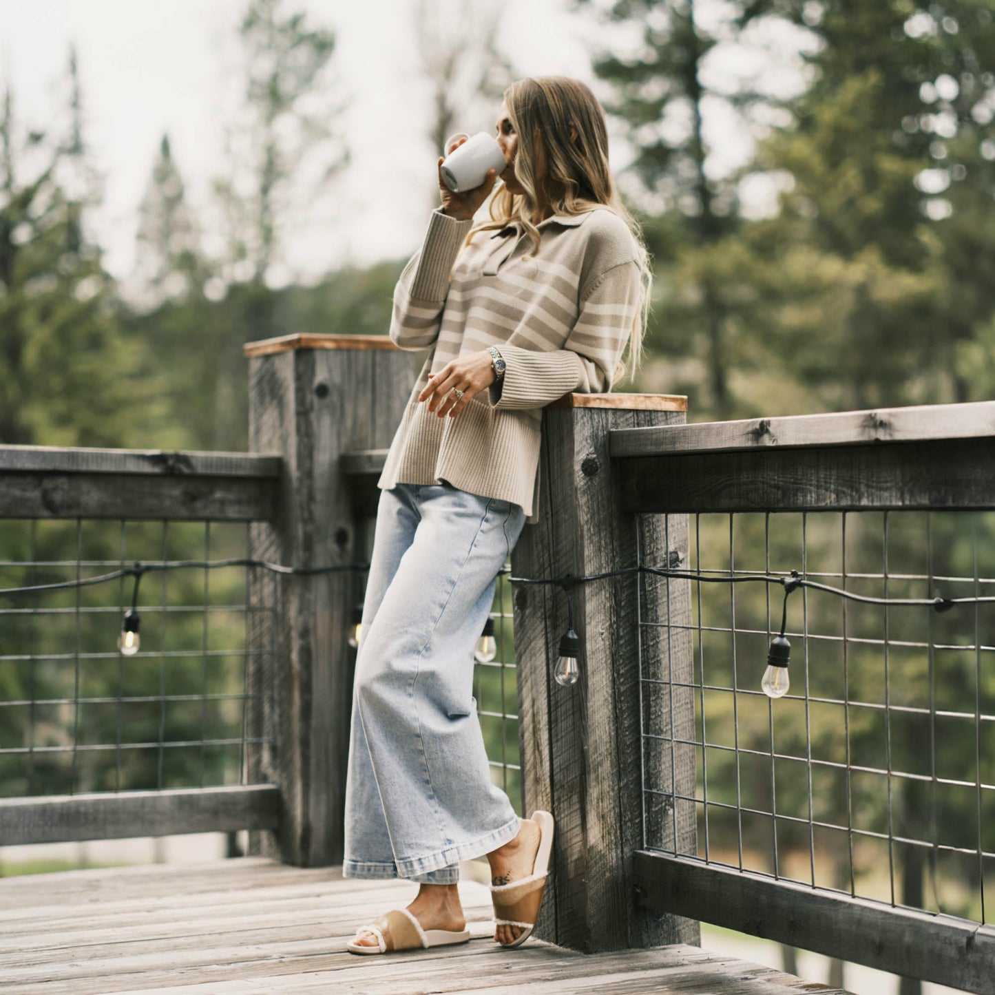 Olukai Hō‘ala Slide Slide Slipper Sandals - Tan / Puka