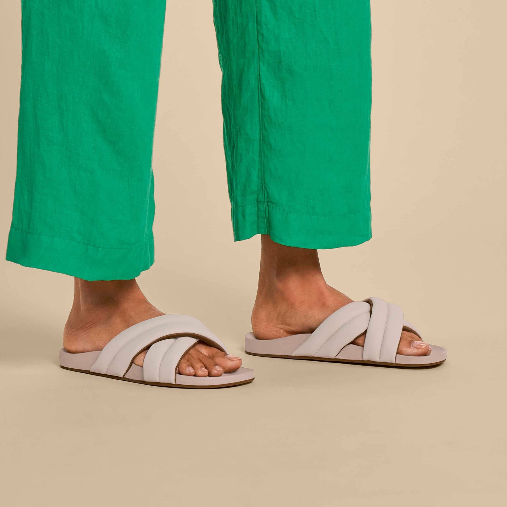 Olukai Hila Beach Slide Sandals - Cloudy