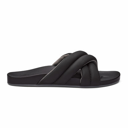Olukai Hila Beach Slide Sandals - Black
