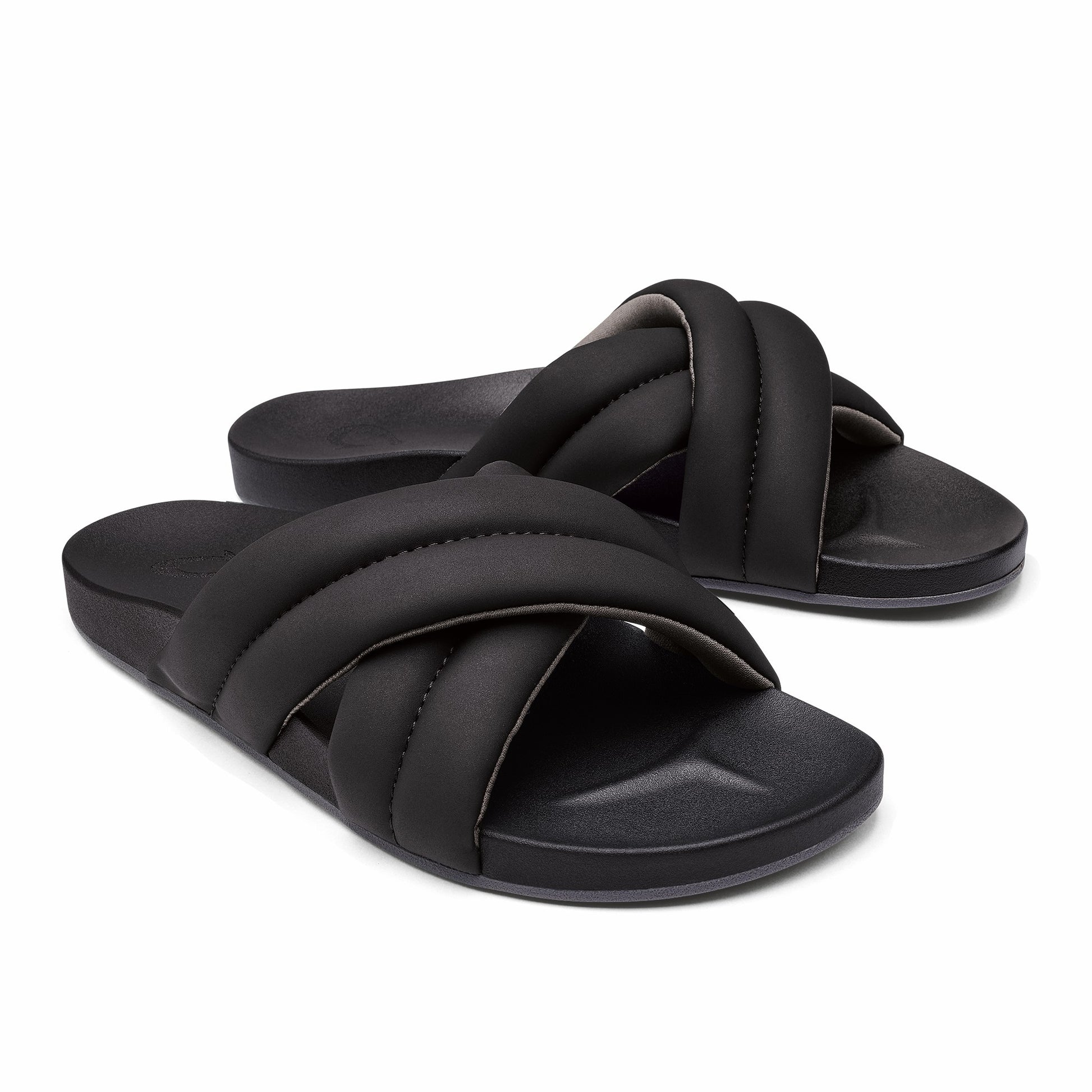 Olukai Hila Beach Slide Sandals - Black